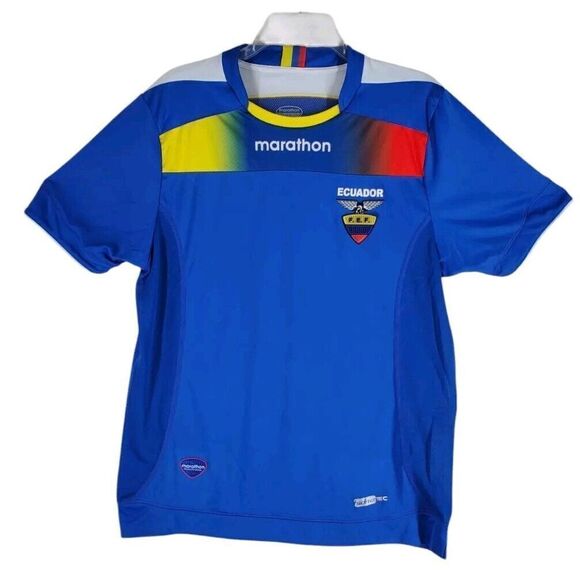 Marathon 2012 Barcelona SC Home Jersey Shirt Mens L Yellow Multi Soccer SS - Picture 13 of 14